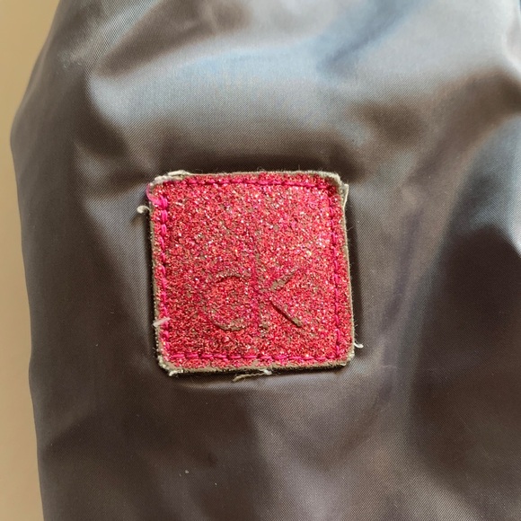 Calvin Klein Jeans, girls size 14, Gray and fuchsia, Hooded Jacket - Picture 10 of 10
